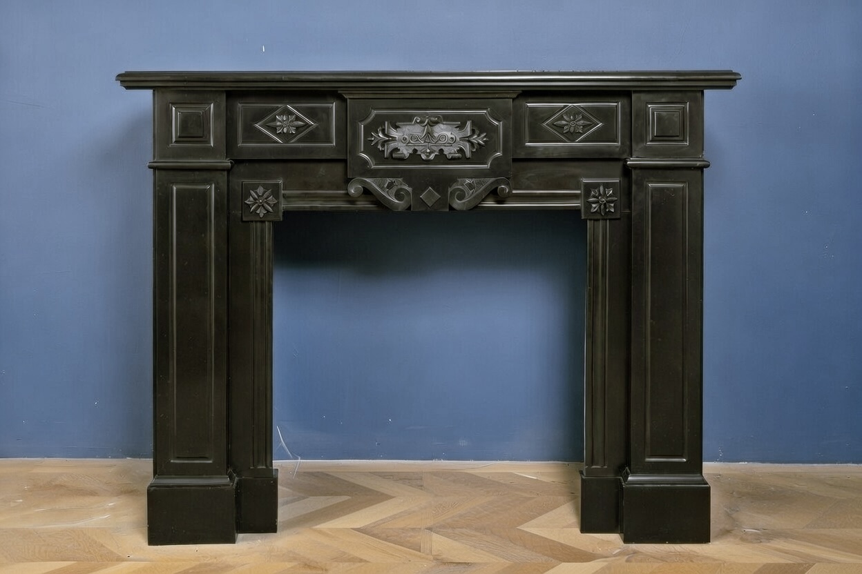 antieke schouw stalen inleg