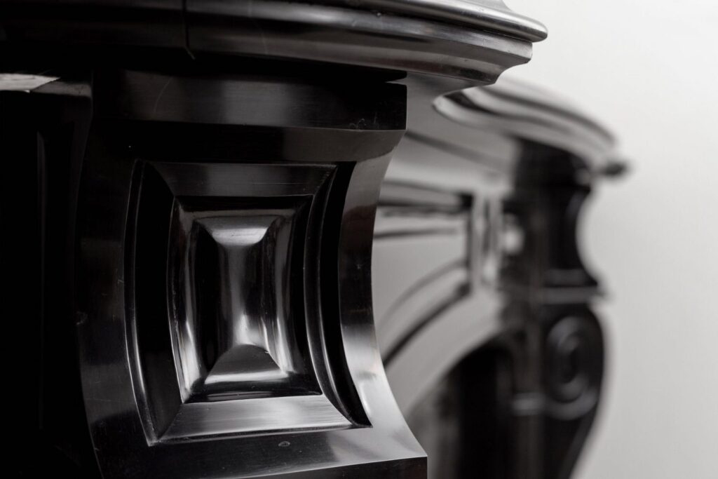 LOUIS XV STYLE NOIR DE MAZY ANTIQUE FIREPLACE