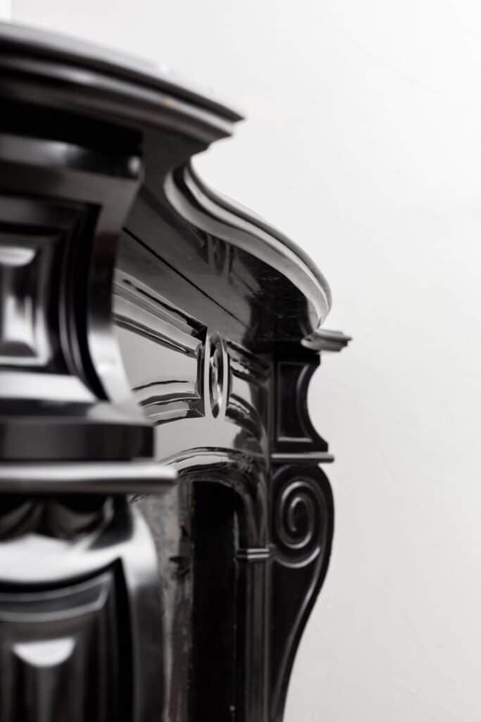 LOUIS XV STYLE NOIR DE MAZY ANTIQUE FIREPLACE