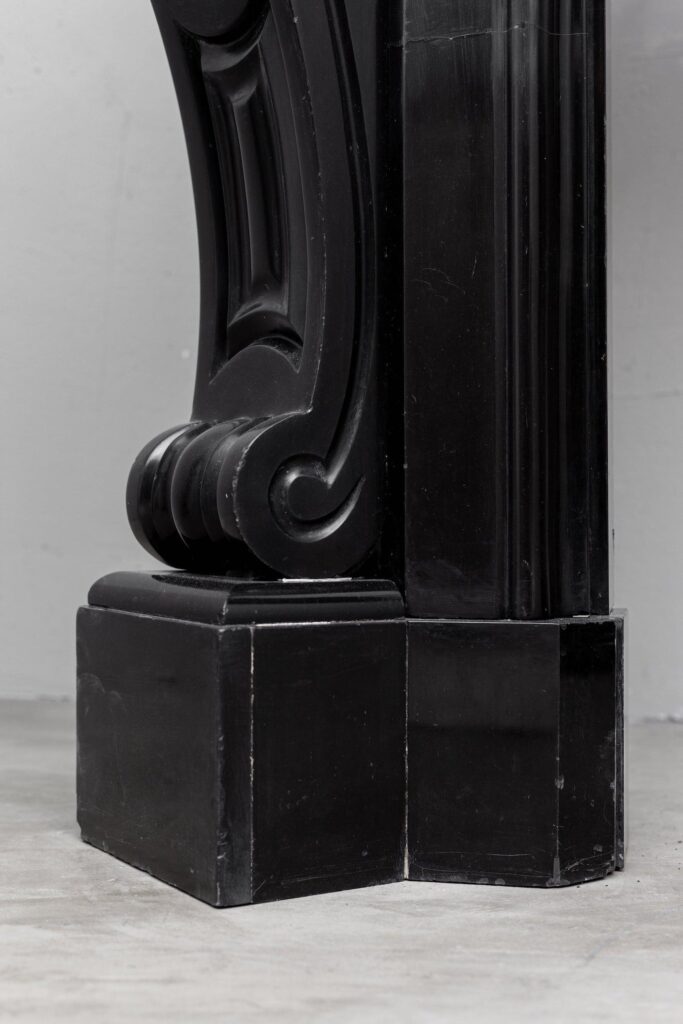 LOUIS XV STYLE NOIR DE MAZY ANTIQUE FIREPLACE