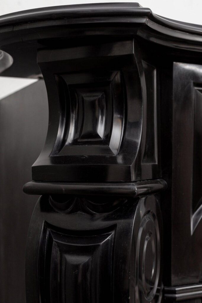 LOUIS XV STYLE NOIR DE MAZY ANTIQUE FIREPLACE