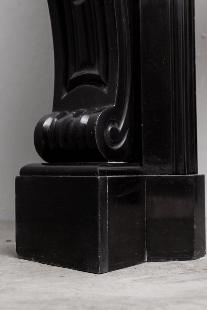 LOUIS XV STYLE NOIR DE MAZY ANTIQUE FIREPLACE
