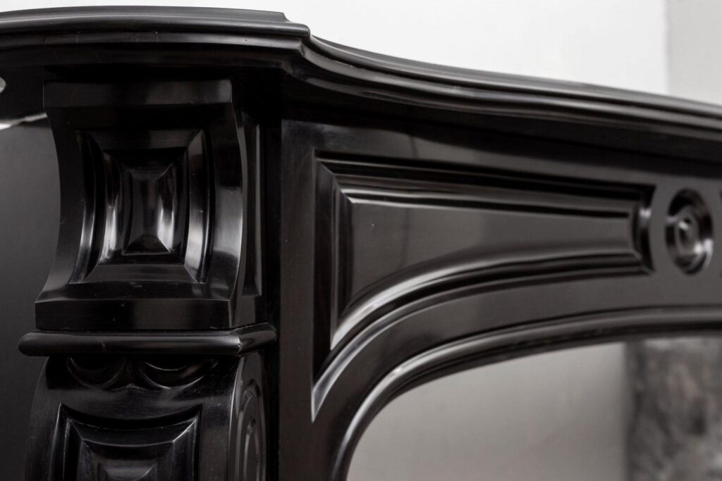 LOUIS XV STYLE NOIR DE MAZY ANTIQUE FIREPLACE
