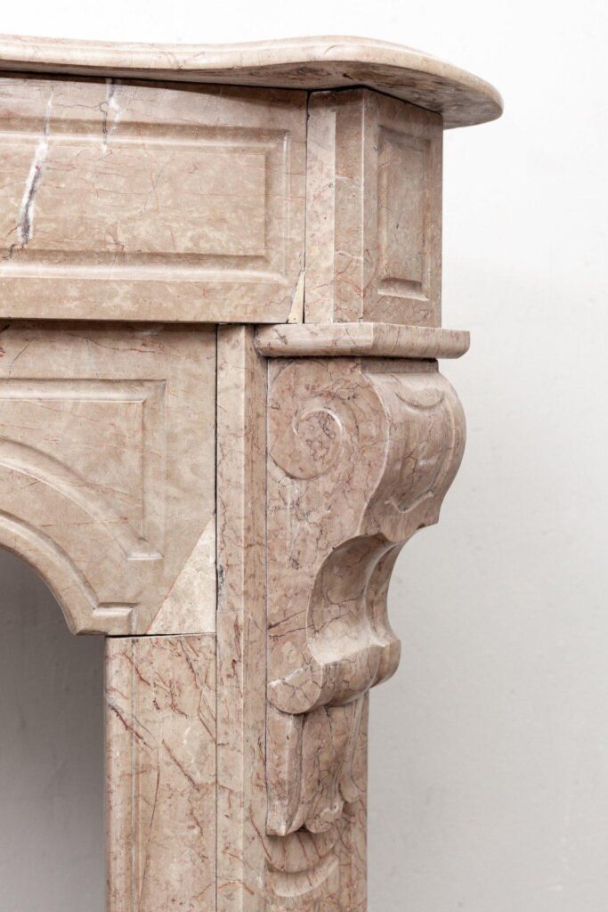 ART NOUVEAU ANTIQUE MARBLE FIREPLACE
