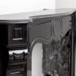 Black marble, surround fireplace, noir de maizy.