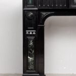 Black marble, surround fireplace, noir de maizy.