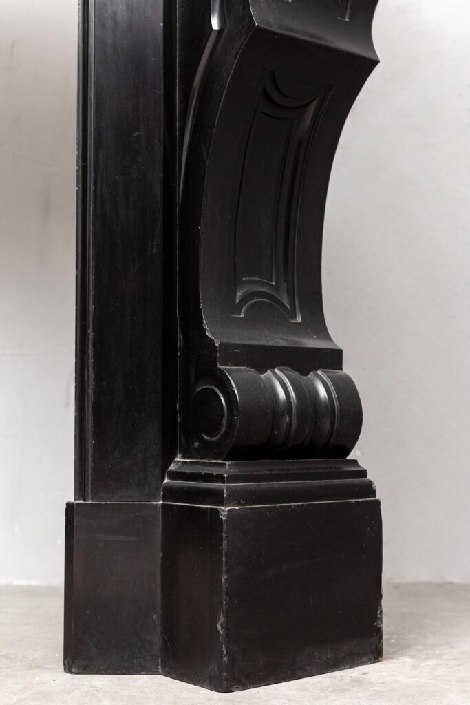 LOUIS XV STYLE NOIR DE MAZY ANTIQUE FIREPLACE
