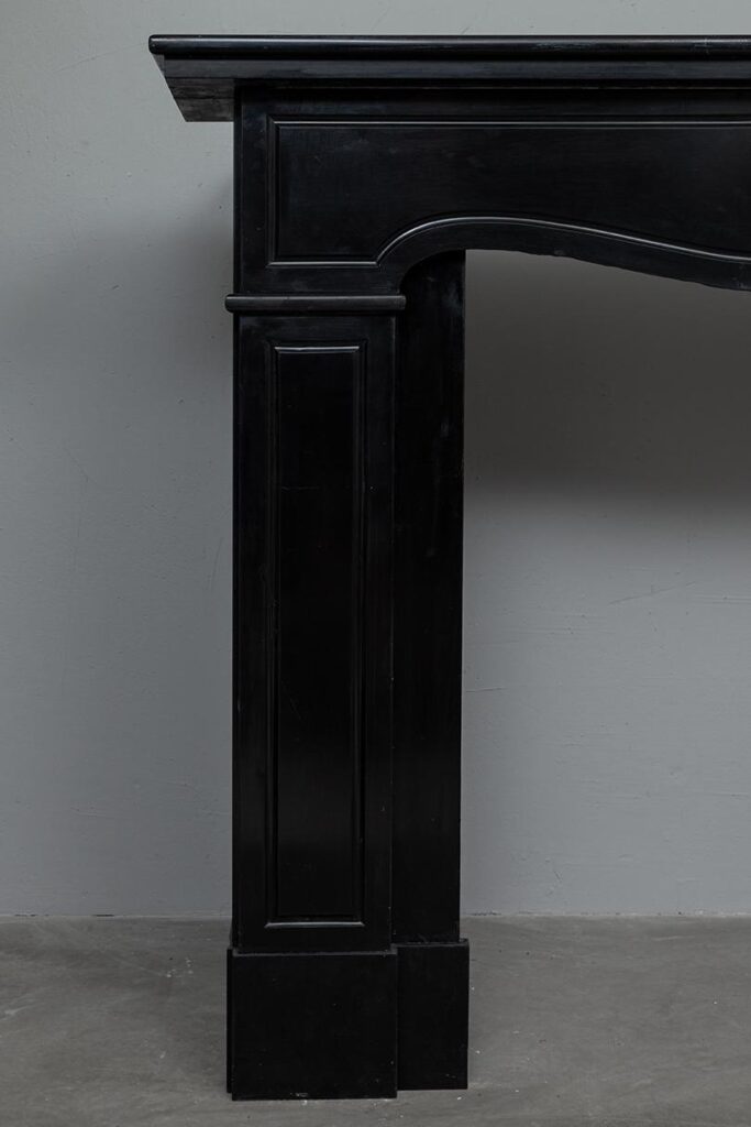 BLACK MARBLE ANTIQUE FIREPLACE