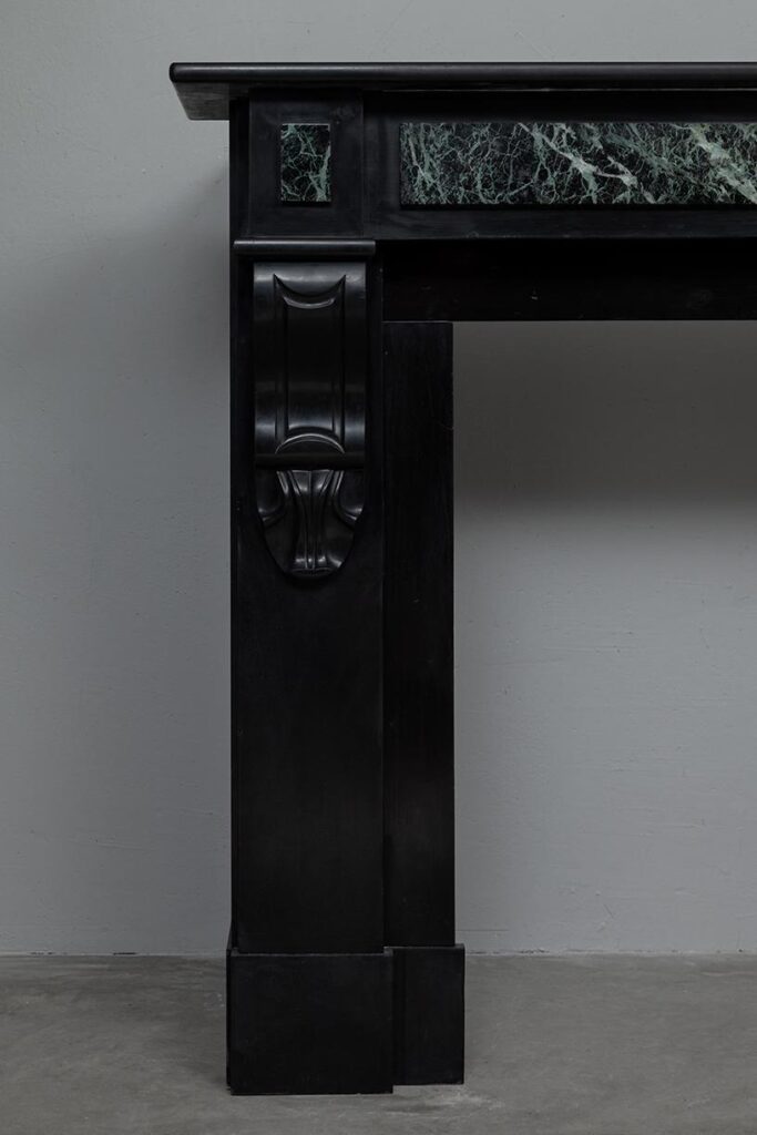 NEOCLASSIC BLACK MARBLE ANTIQUE FIREPLACE