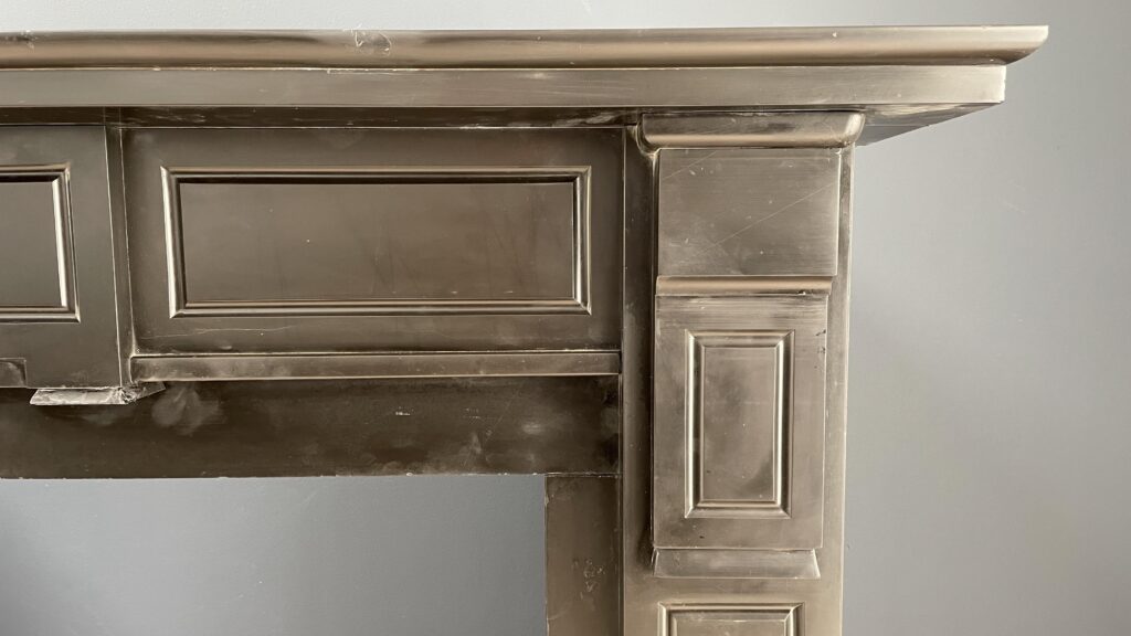 Antique Circular Fireplace Black Marble Noir de Mazy
