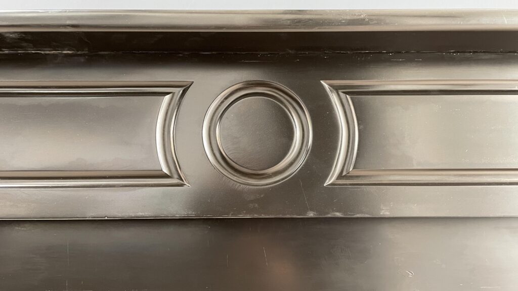 Antique Black Marble Circular Fireplace