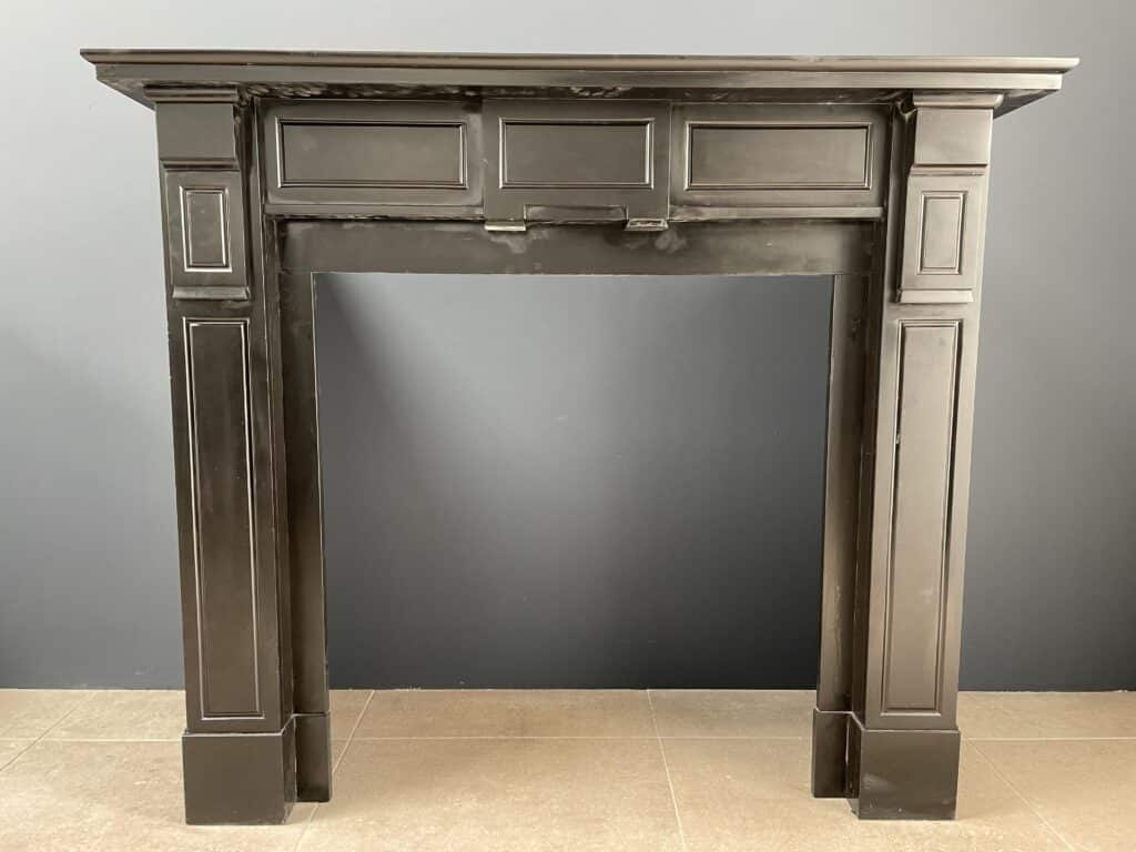Antique Circular Fireplace Black Marble Noir de Mazy