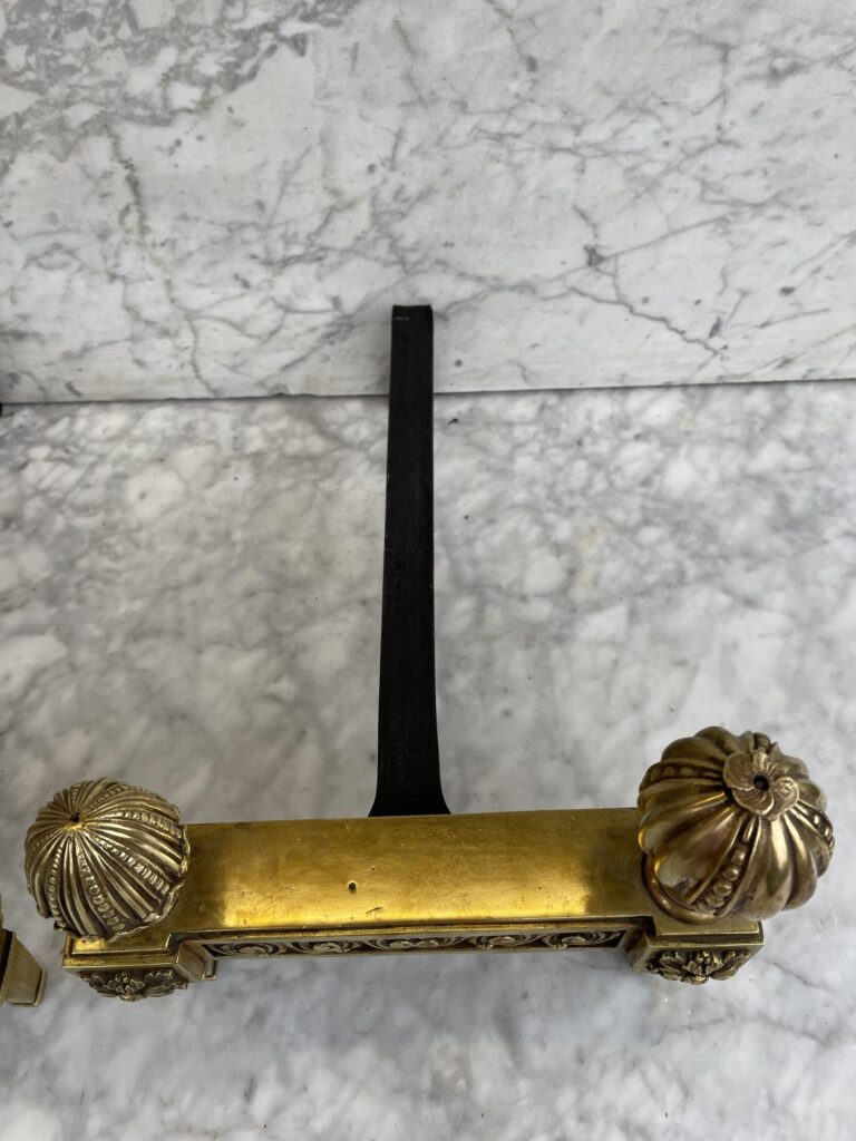 Set Antieke Franse Stookbokken Messing