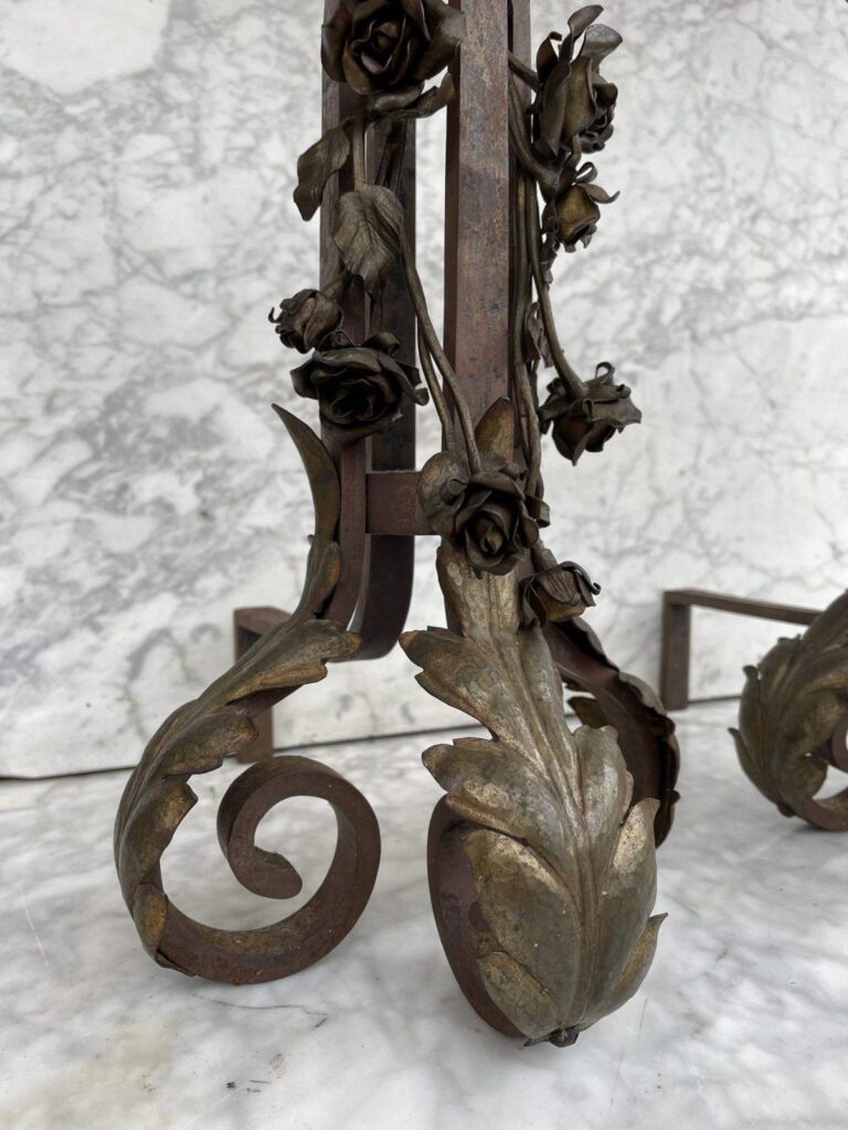 Unique Set of Antique French Andirons
