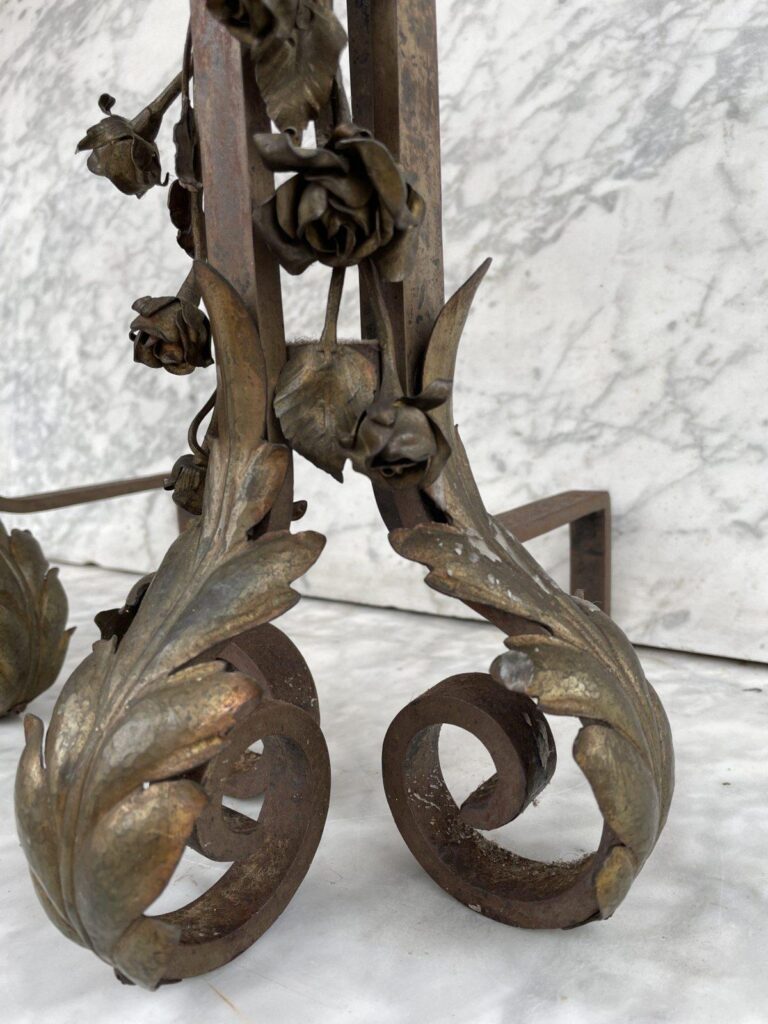 Unique Set of Antique French Andirons