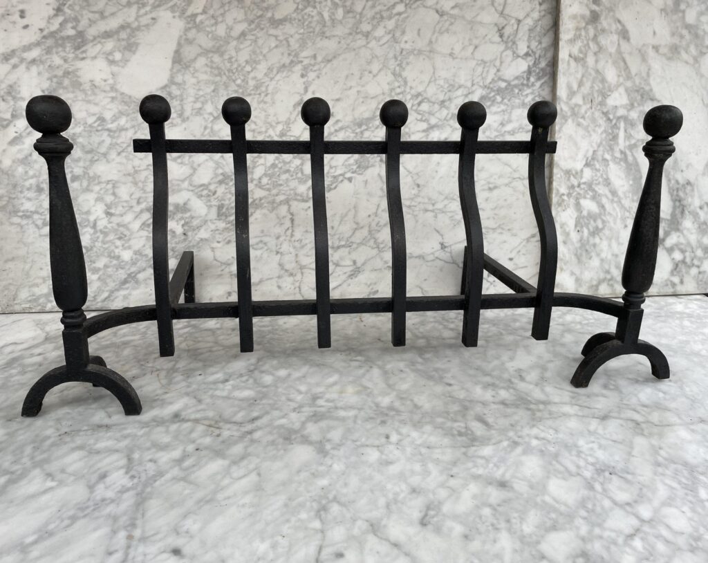 Cast-Iron Antique Fire Basket — detail 1