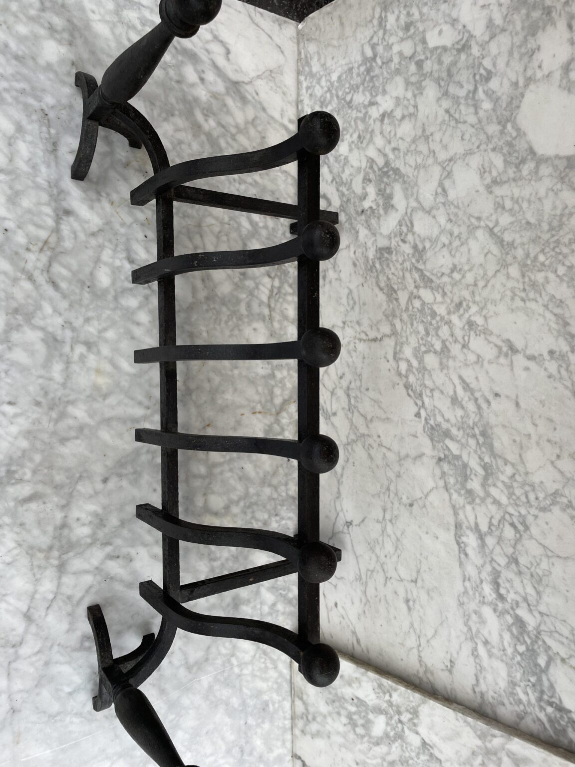Cast-Iron Antique Fire Basket — detail 2
