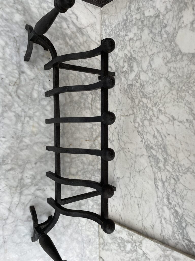 Cast-Iron Antique Fire Basket — detail 2