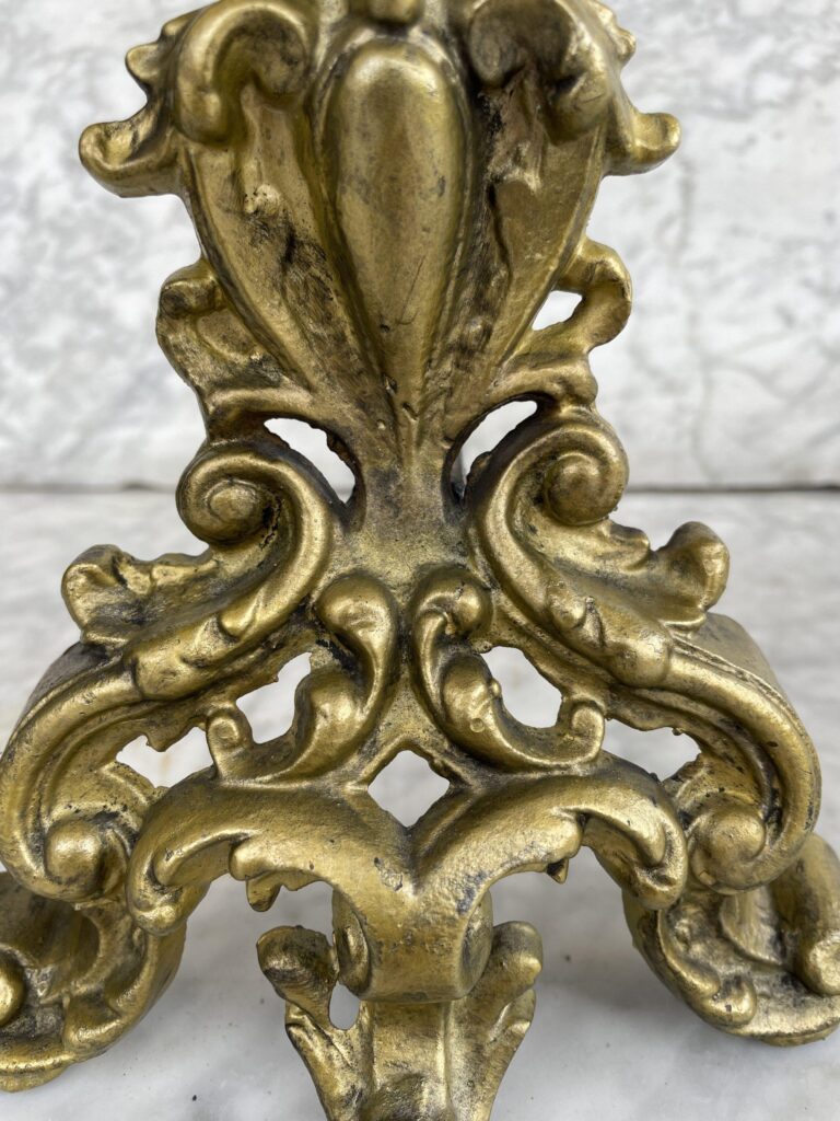 Set of Antique Gilded Ornamental Chenets