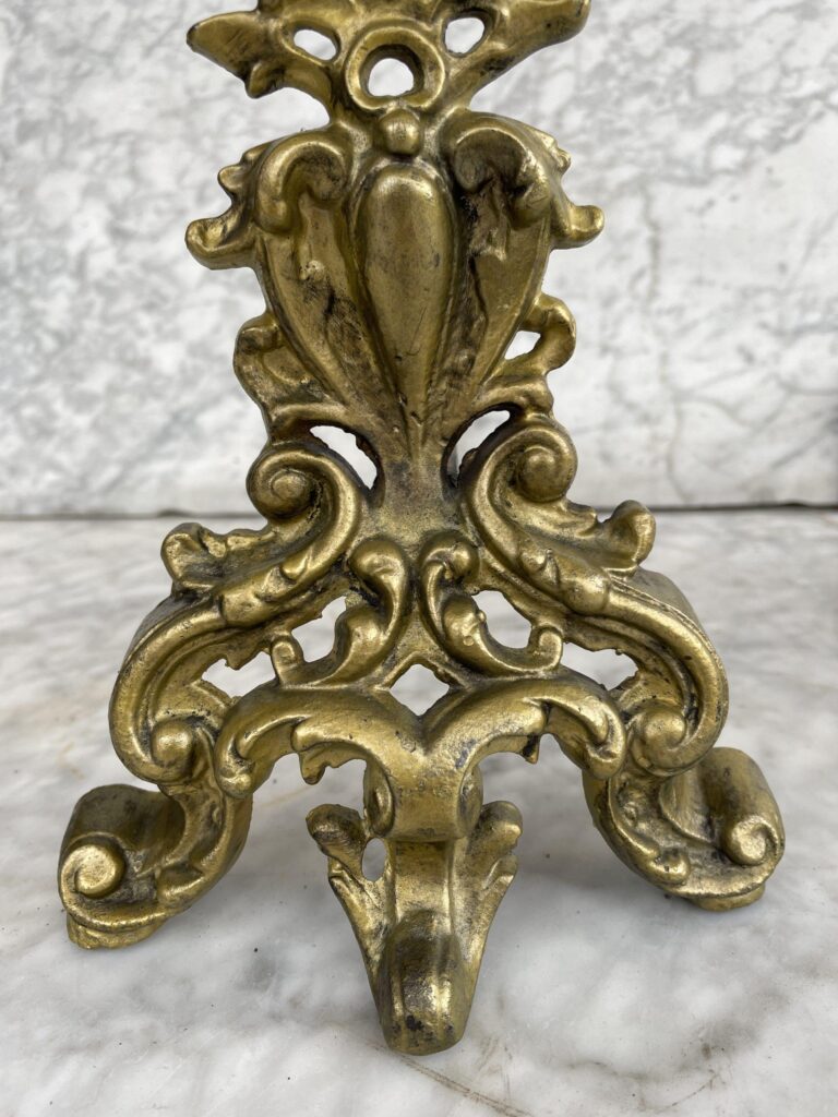 Set of Antique Gilded Ornamental Chenets