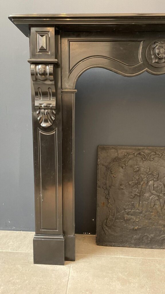 BLACK MARBLE NOIR DE MAZY ANTIQUE FIRE PLACE