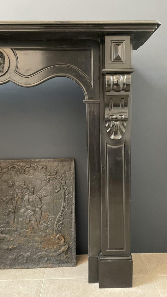 BLACK MARBLE NOIR DE MAZY ANTIQUE FIRE PLACE