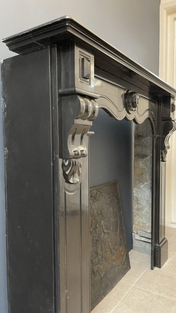 BLACK MARBLE NOIR DE MAZY ANTIQUE FIRE PLACE