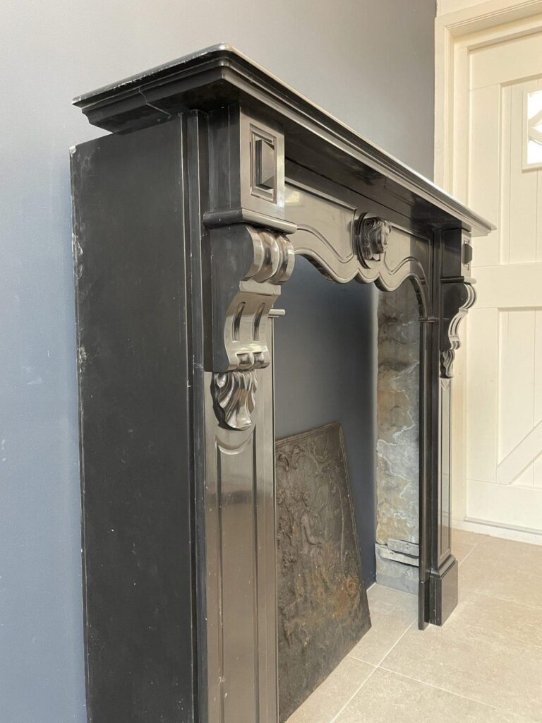 BLACK MARBLE NOIR DE MAZY ANTIQUE FIRE PLACE