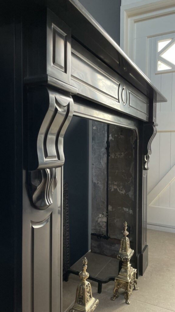 Set of Two Beautiful Marble Antique Circular Fireplaces