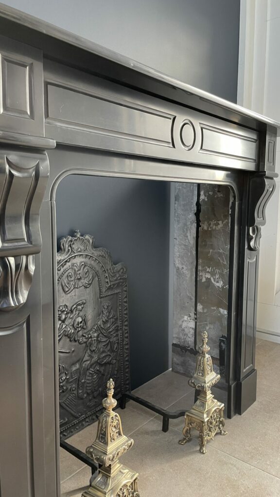 Set of Two Beautiful Marble Antique Circular Fireplaces