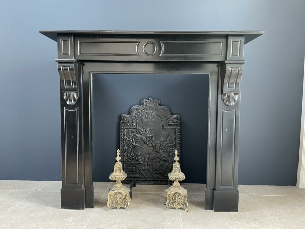 Set of Two Beautiful Marble Antique Circular Fireplaces