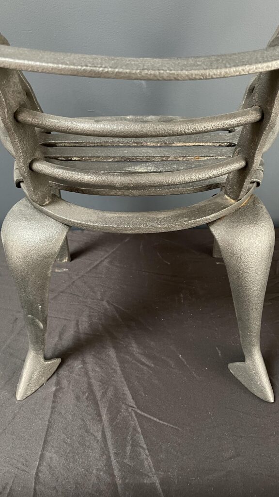 Modernist Forged Cast-Iron Fire Basket — detail 2