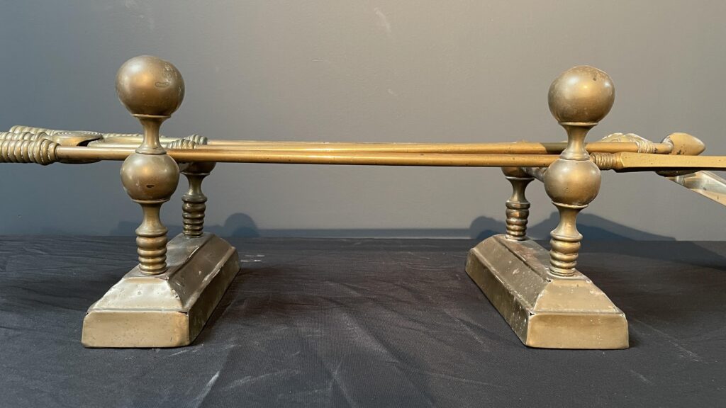 Set Antieke Franse Stookbokken Met Openhaard Set — detail 1