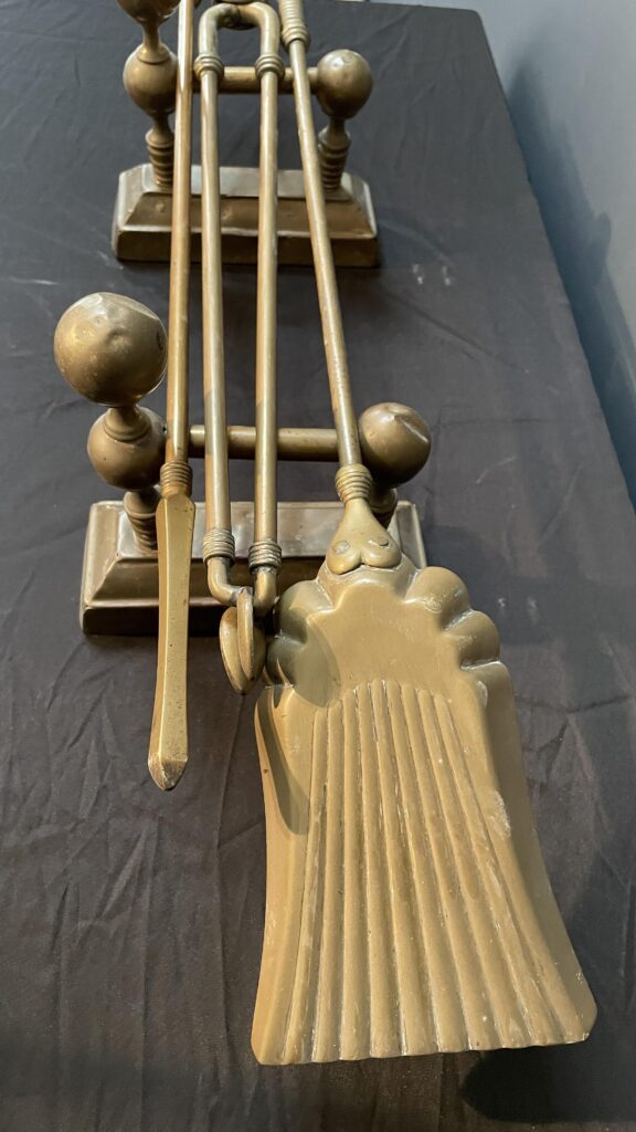 Set Antieke Franse Stookbokken Met Openhaard Set