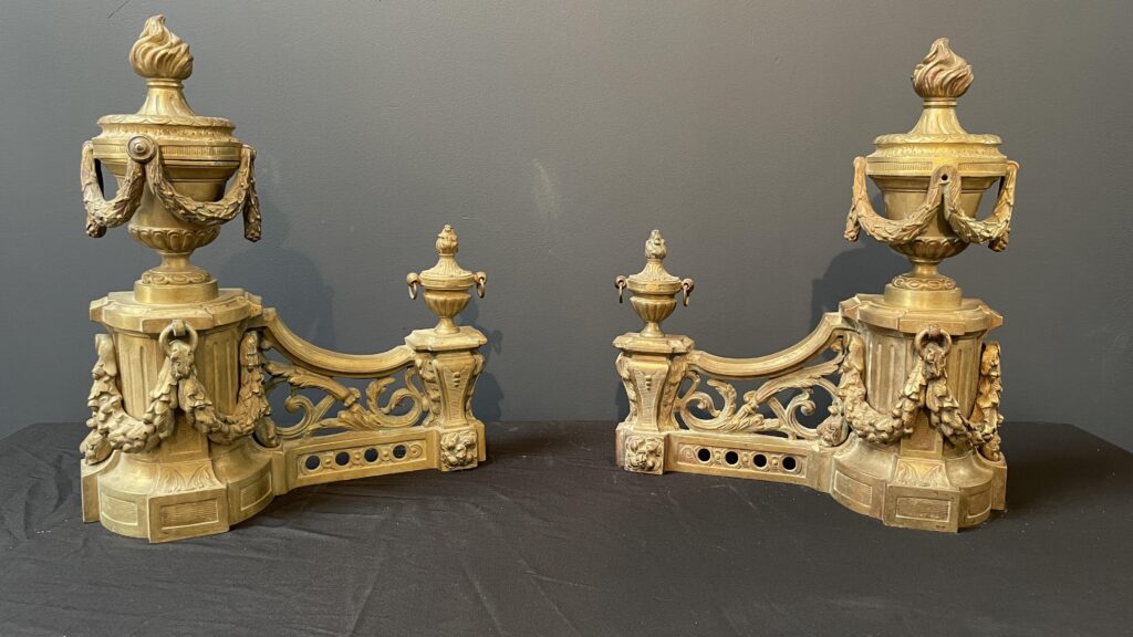 Luxury Set of Antique French Andirons