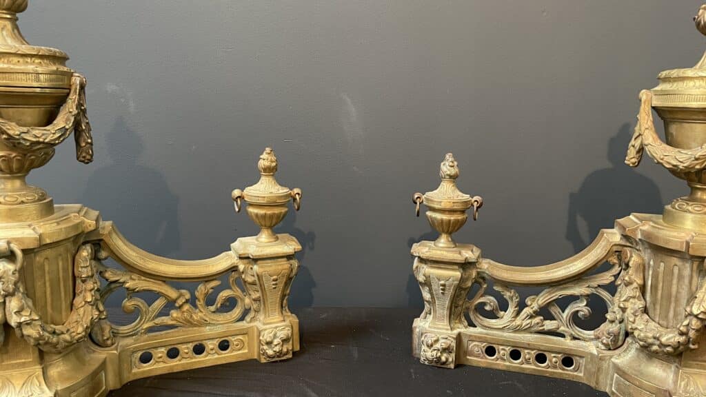 Luxury Set of Antique French Andirons