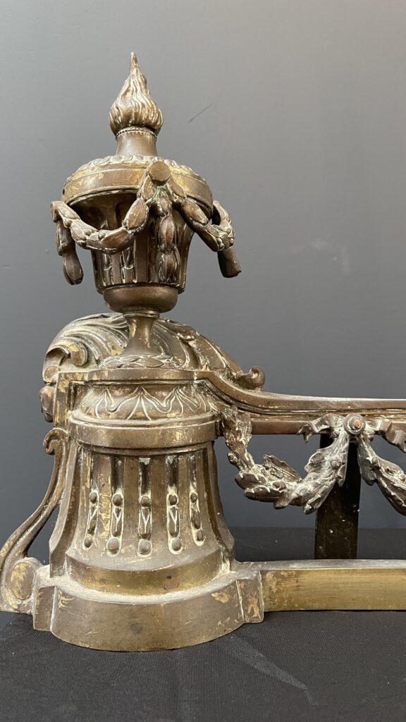 Beautiful Set of Antique French Andirons