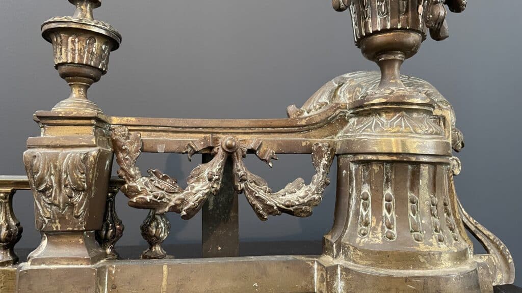 Beautiful Set of Antique French Andirons