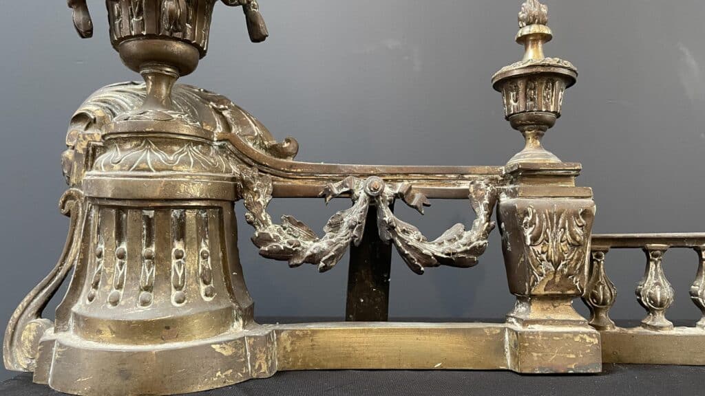 Beautiful Set of Antique French Andirons