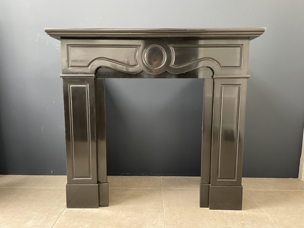 Zwart Marmeren Antieke Schouw omloop model