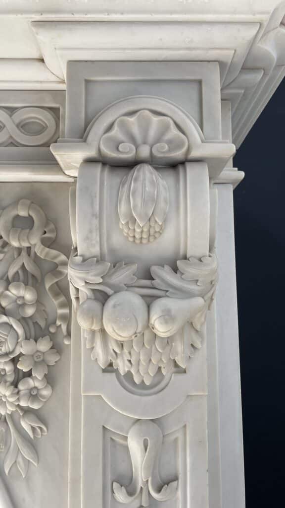 Bijzonder Luxe Franse Antieke Omloop Schouw Carrara Marmer