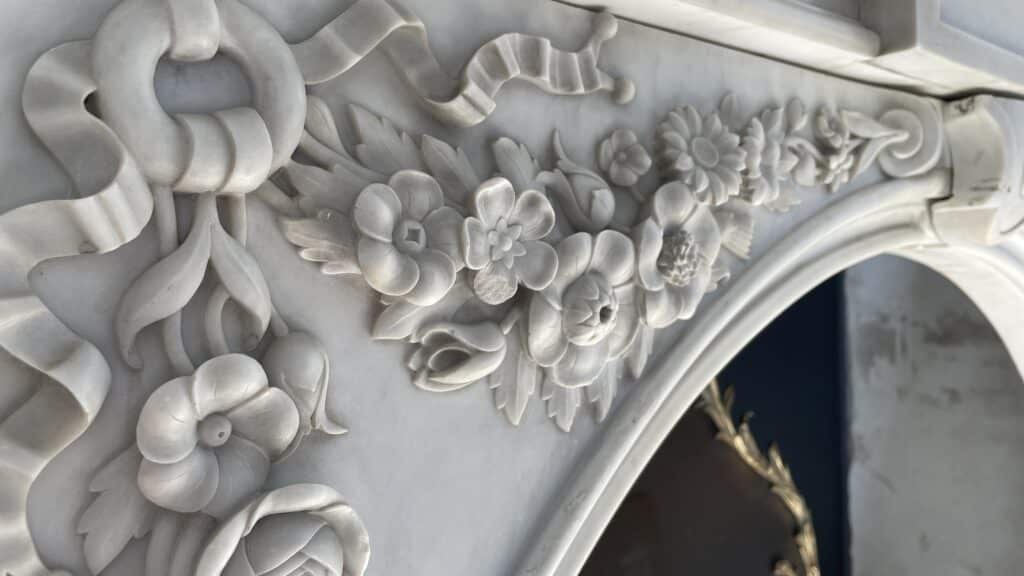 Bijzonder Luxe Franse Antieke Omloop Schouw Carrara Marmer