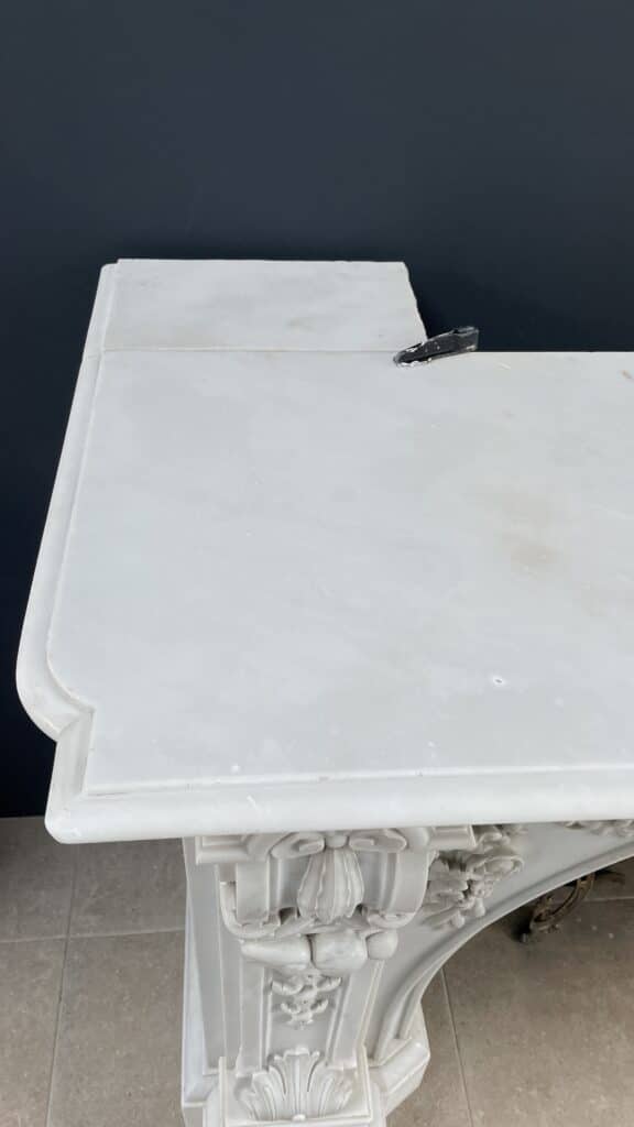 Bijzonder Luxe Franse Antieke Omloop Schouw Carrara Marmer