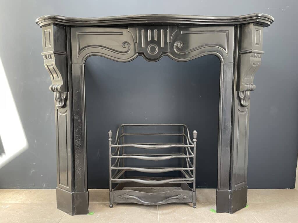 Black Marble Antique Fireplace Front Noir De Mazy Marble