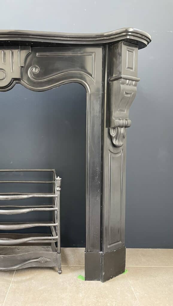 Black Marble Antique Fireplace Front Noir De Mazy Marble