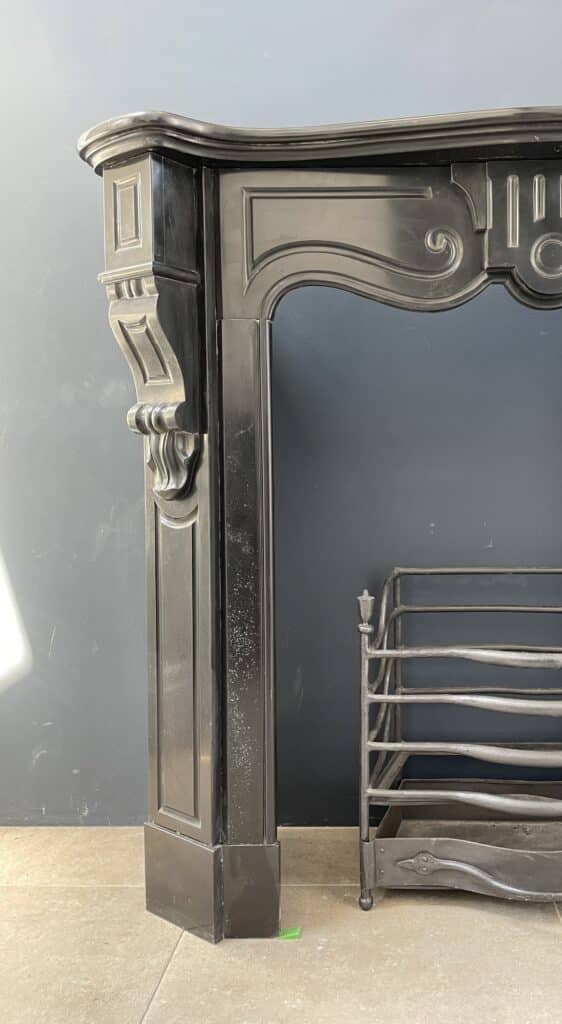 Black Marble Antique Fireplace Front Noir De Mazy Marble