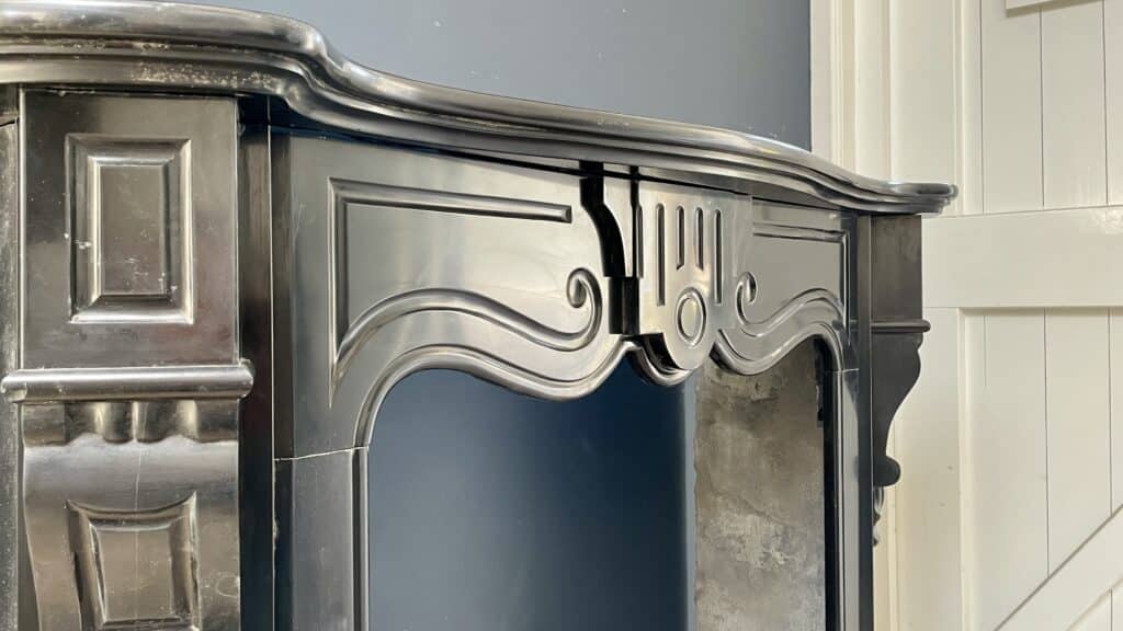 Black Marble Antique Fireplace Front Noir De Mazy Marble