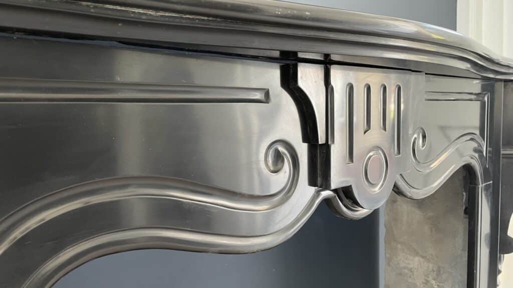 Black Marble Antique Fireplace Front Noir De Mazy Marble