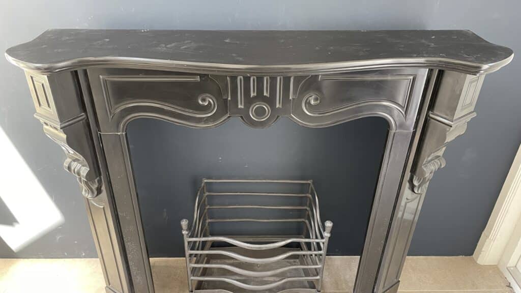 Black Marble Antique Fireplace Front Noir De Mazy Marble