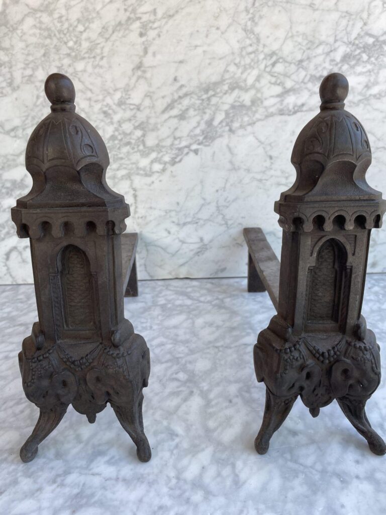 Cast-Iron Antique Andirons